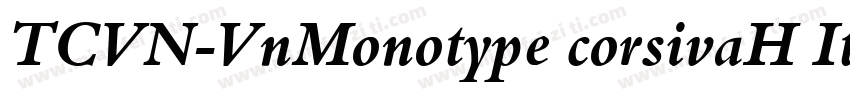 TCVN-VnMonotype corsivaH Italic字体转换